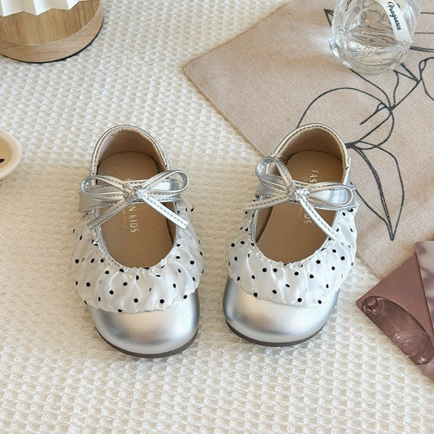 Girls' Korean-style retro soft leather princess shoes