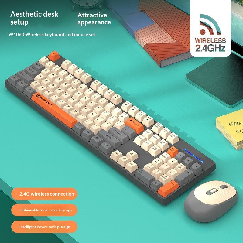18-Step Crossing W1060 24G sans fil trois pièces de couleur clavier et jeu de souris