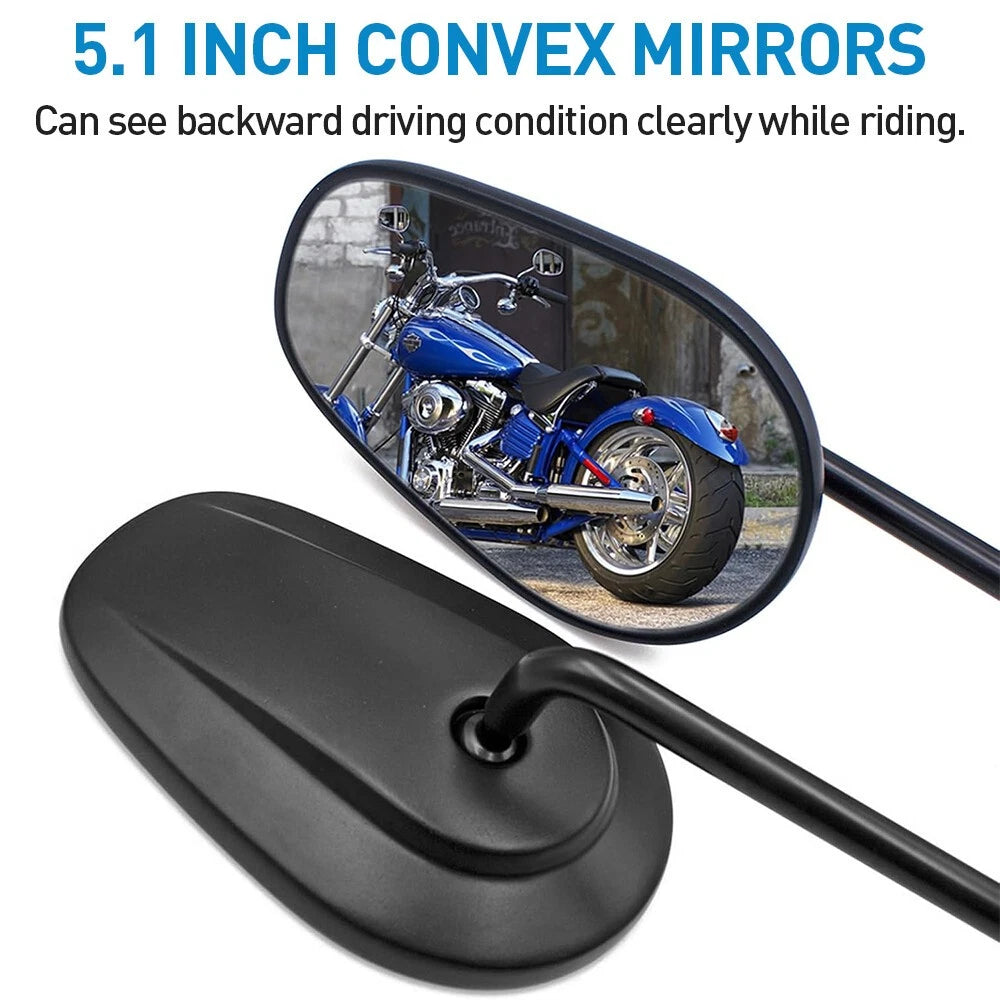 Rétroviseurs de la moto noire pour Har Ley D Avidson Sportster XL 1200 Iron 883
