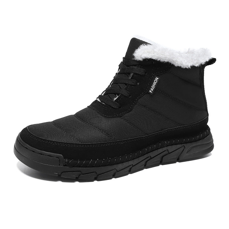 Bottes de neige avec semelles extérieures antidérapantes doublées de coton