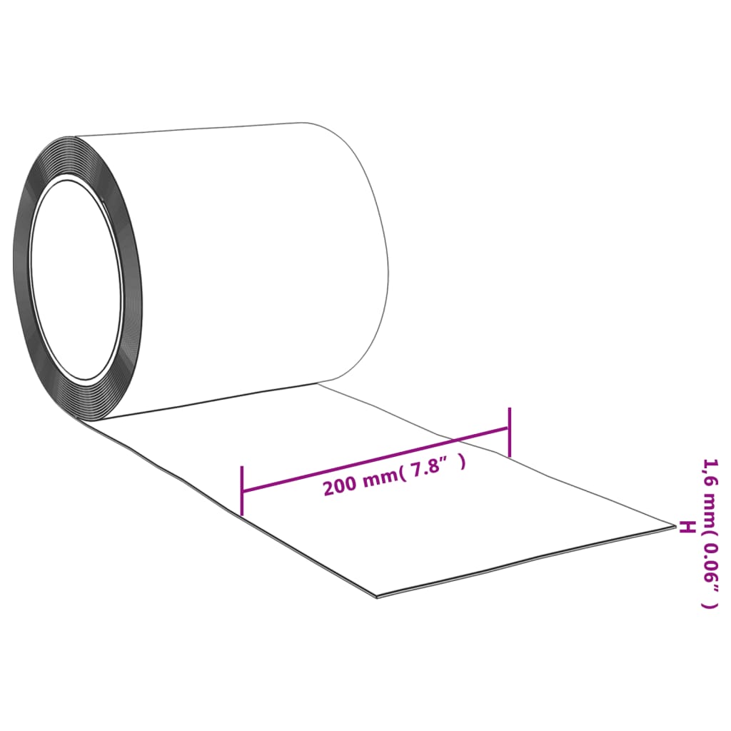 Rideau de porte transparent 200x1,6 mm 10 m PVC