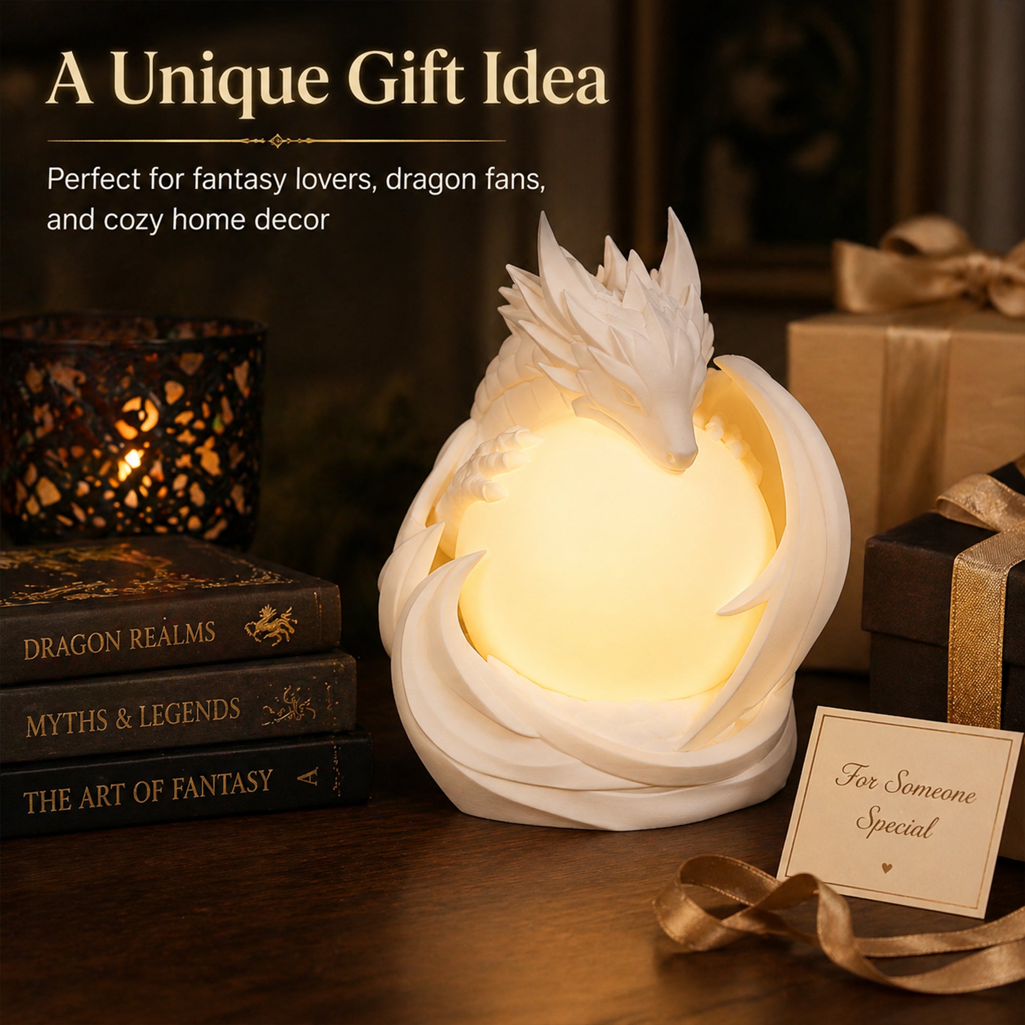 Lampe de table 3D imprimée Dragon Ambient