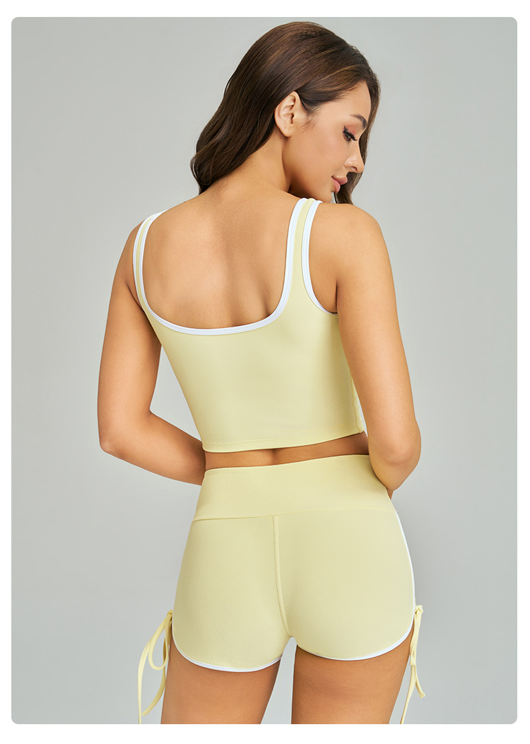 Set de vêtements actifs haute-fin Texturés avec un style de dopamine pour le yoga