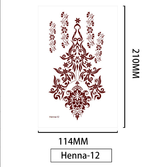 Pattern tatouage autocollant-papier brun-1 feuille
