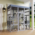 Catio en bois de 62.6" pour chats