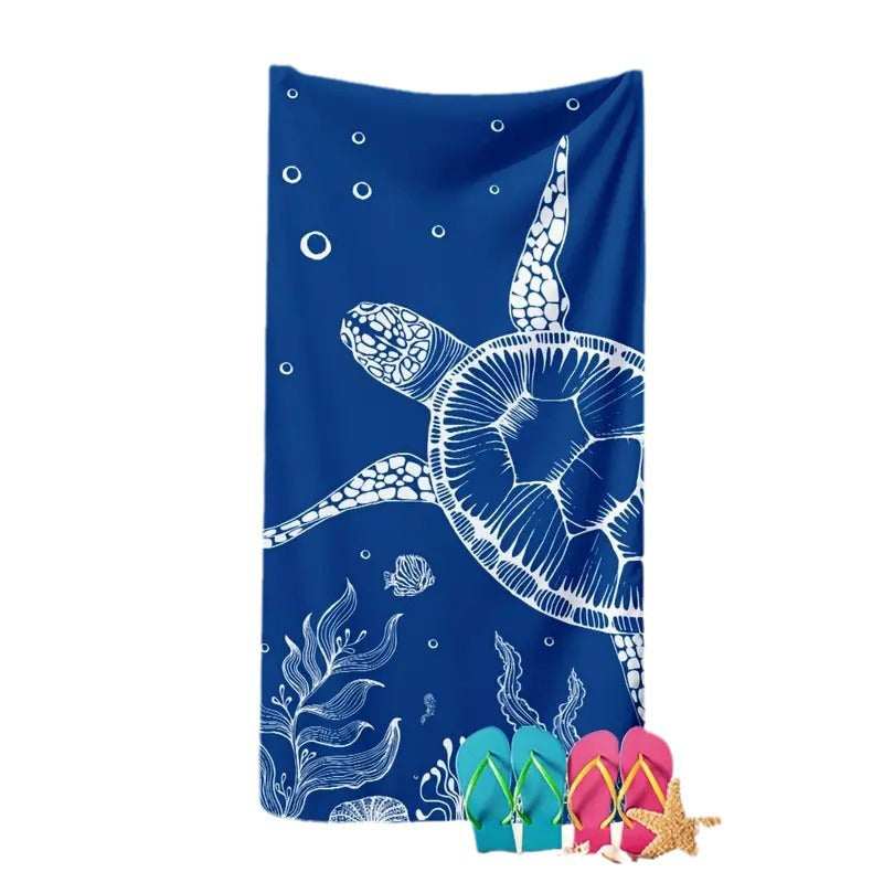 Serviette de plage en microfibre impression créative
