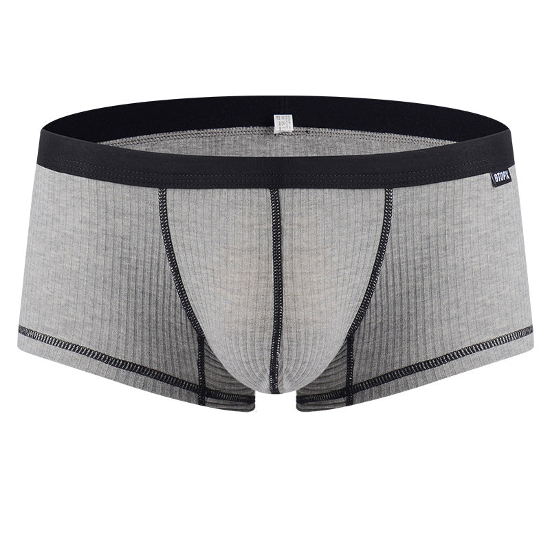Sous-vêtements pour hommes minces respirant simple couche U Convex Boxer