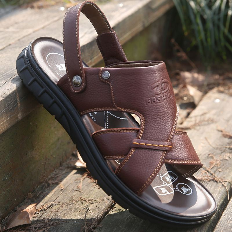 Men's Genuine Leather Beach Shoes Men's Sandals