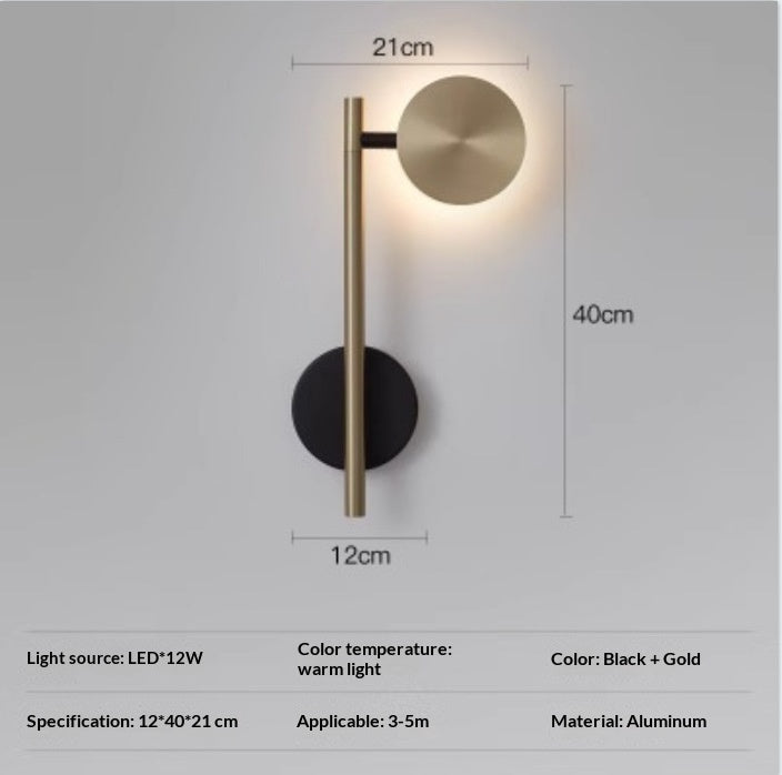 Lampe murale pivotante rotative côté lit
