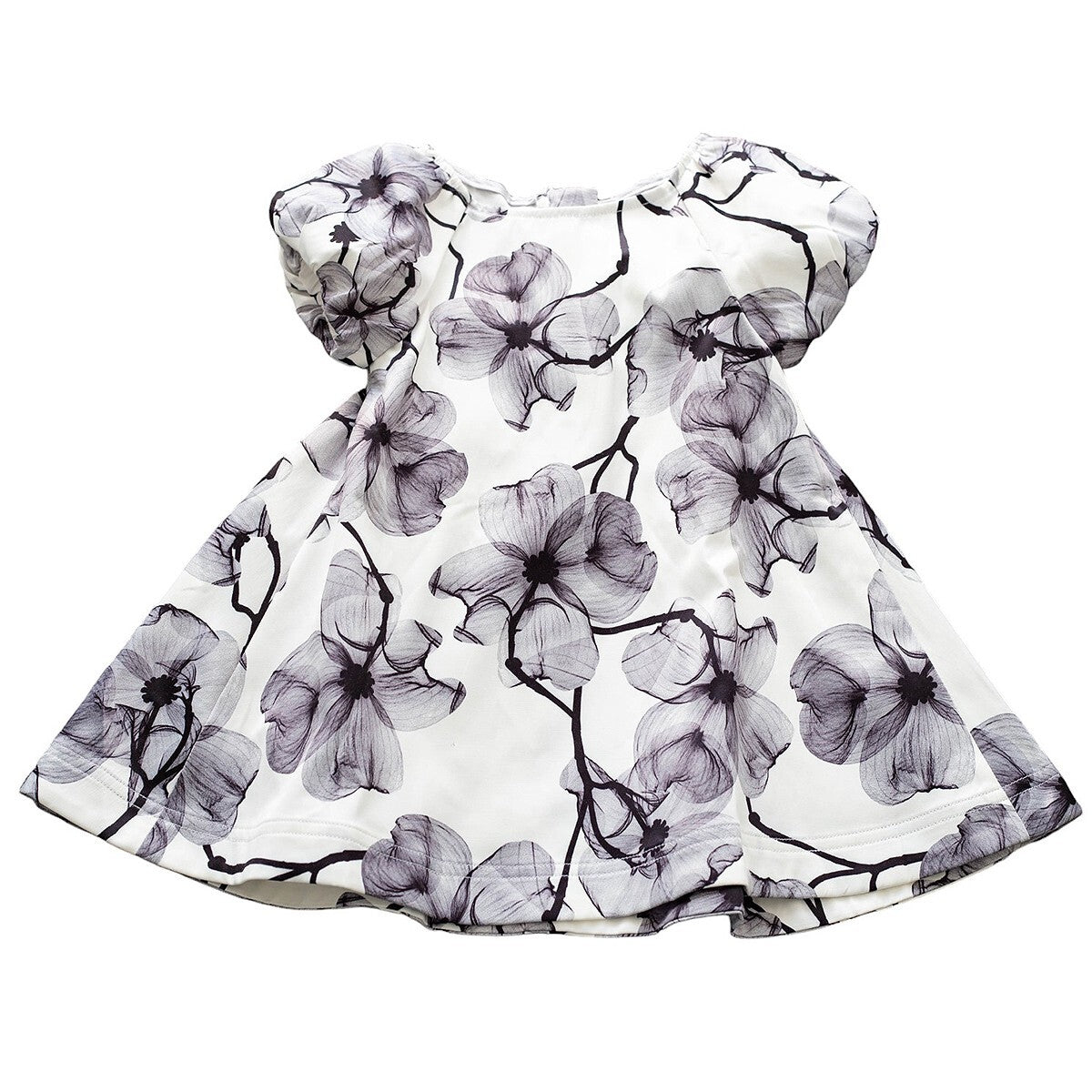 Filles Floral Robe de Smock Puff Manche A-Line Princesse Robe de fête Tout-petit 1-9Y
