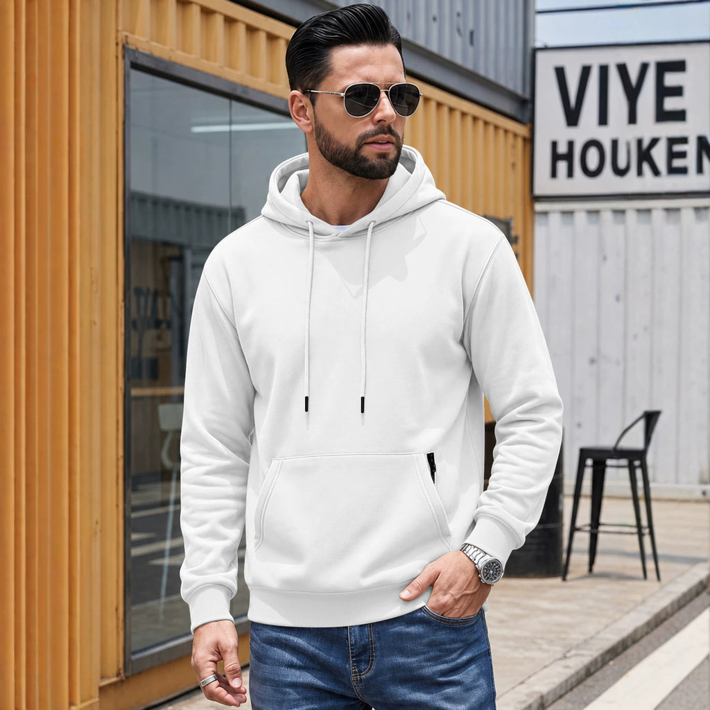 TK Hommes American Solid Color Drawstring Hoodie
