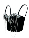 Chaîne blanche Diamond Sexy Corset Design Sens européen et américain Style intérieur porter Adv