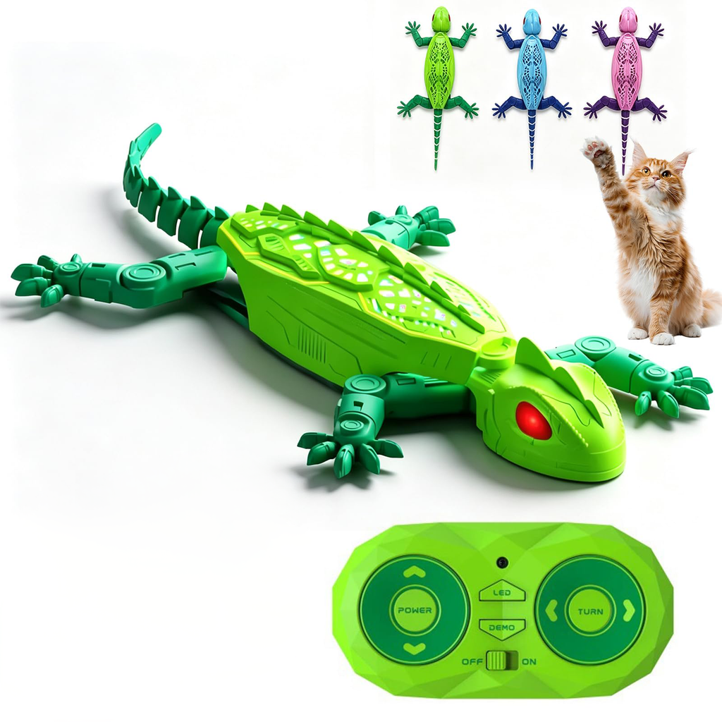 Jeu de Gecko à télécommande pour chats