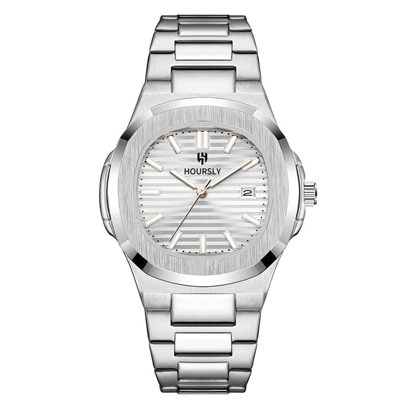 Fashion Premium Business Simplicité Ceinture en acier Quartz Montre homme