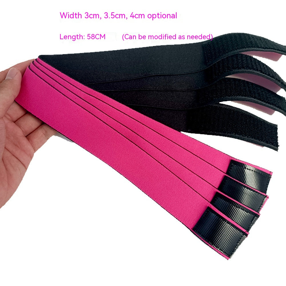 Bande de fixation rouge rose Wig Edge Velcro Bandeau antidérapant réglable