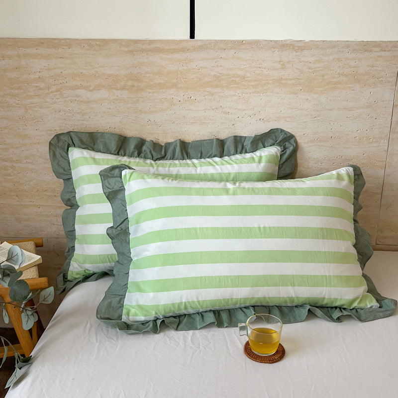 Coussin simple en coton lavé