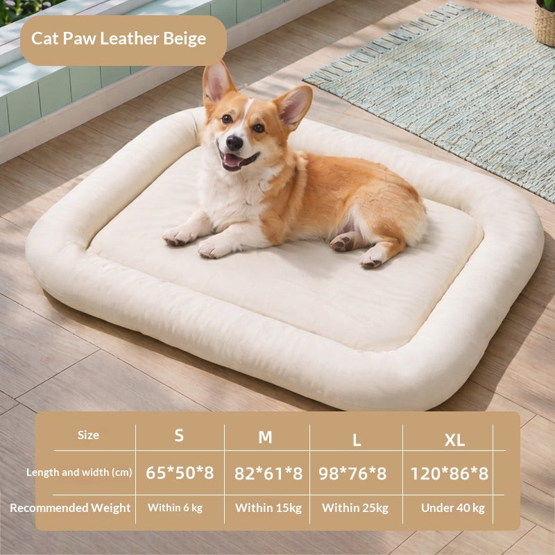 Tapis de lit en cuir pour animaux de saison