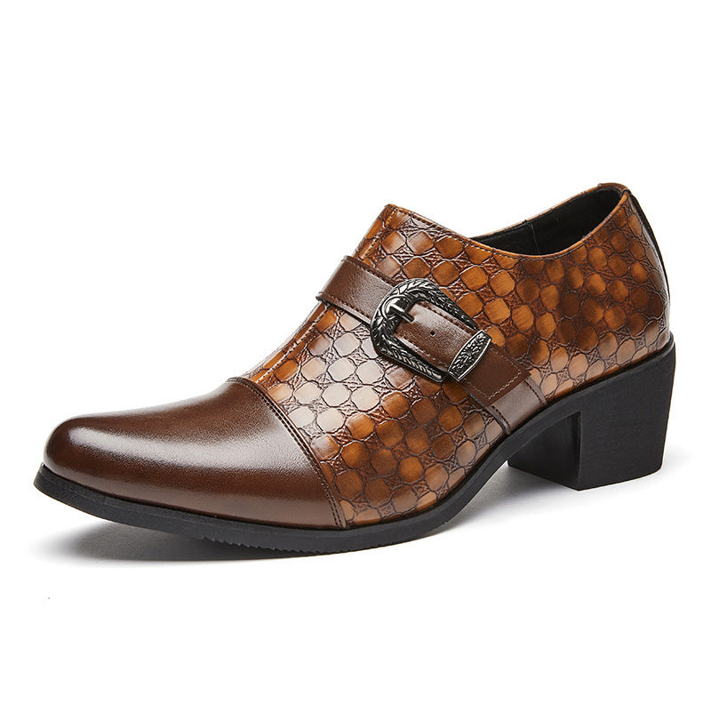 Chaussures Casual Fashionable Snakeskin Cuban Chaussures en cuir pour hommes