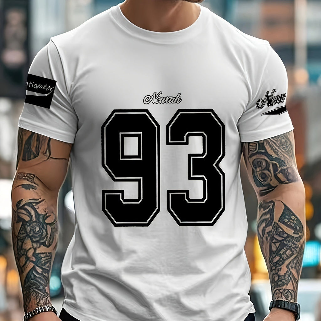 Trendy Crew Neck Set Hommes 3D Digital Print T-shirt sport manches courtes