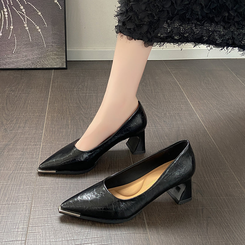 Pompes de talon pointées en pointe d'orteil pour femmes