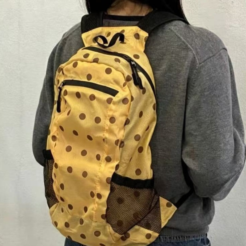 Autumn Nylon Lightweight Polka-dot Sac à dos de style coréen