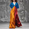 Robe à manches courtes en col rond