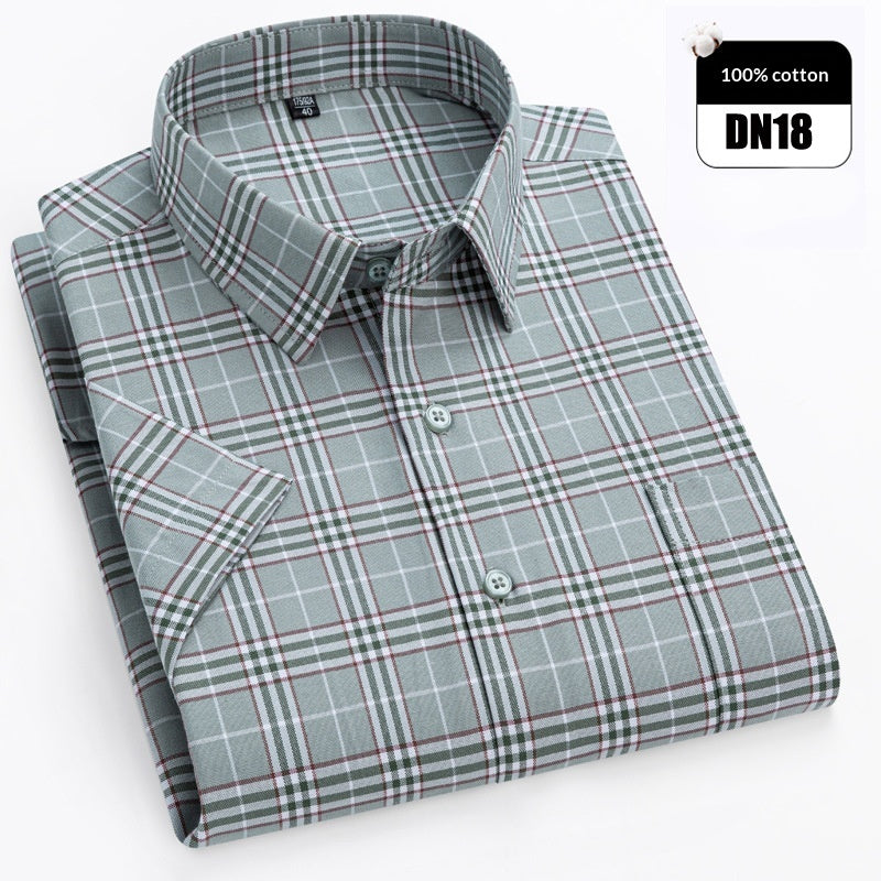 Chemise à rayures en coton casual pour hommes