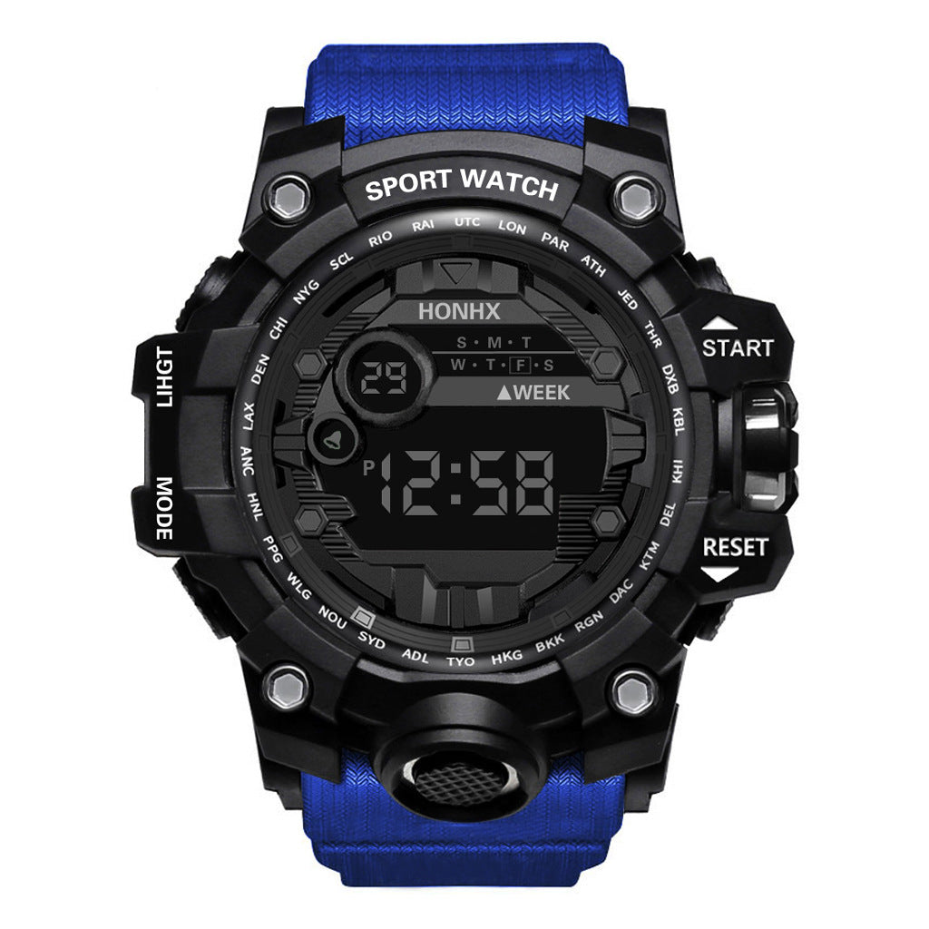Montre électronique multifonctionnelle de sport étanche pour hommes