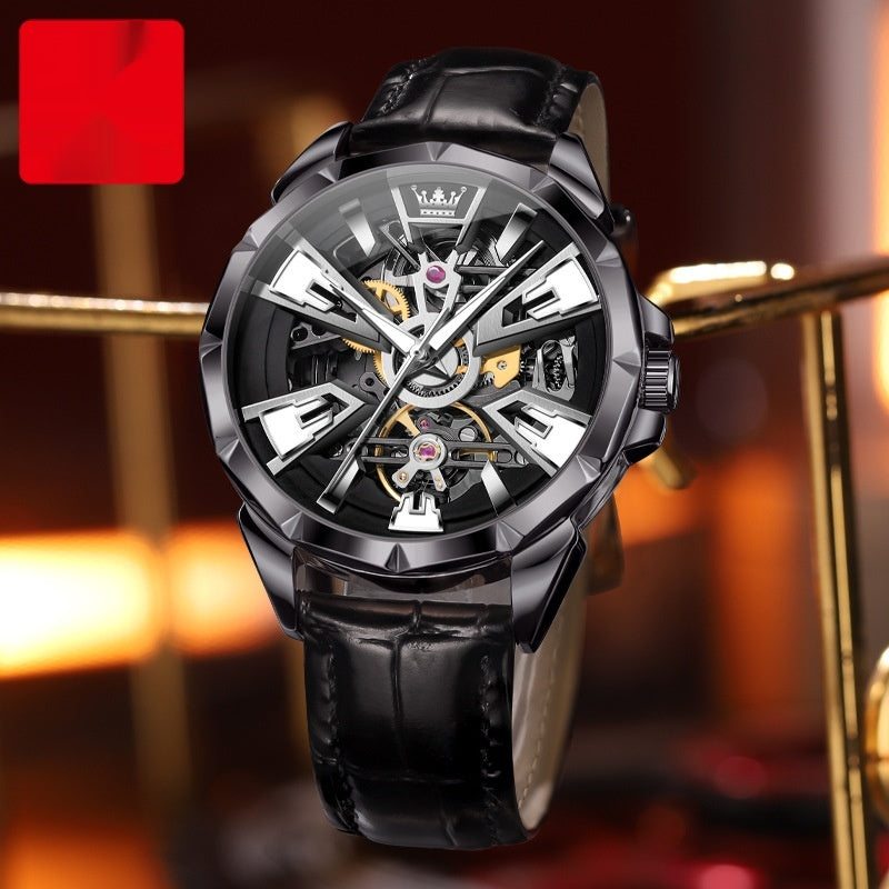 Montre mécanique automatique homme montre Hollow étanche