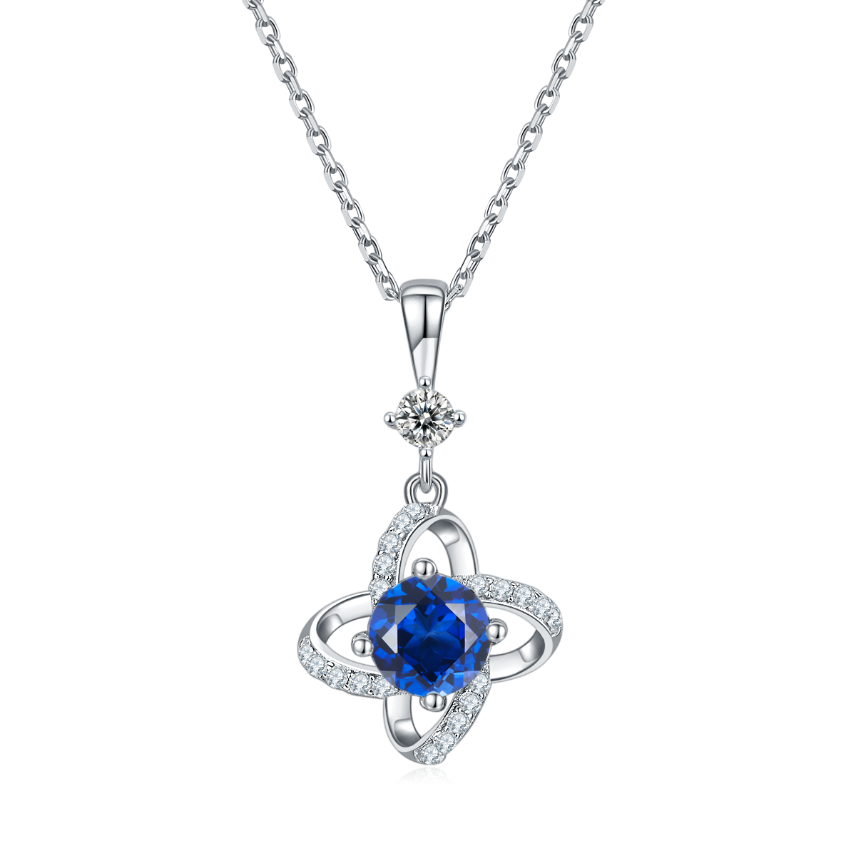 S925 Collier de trèfle en argent Sterling