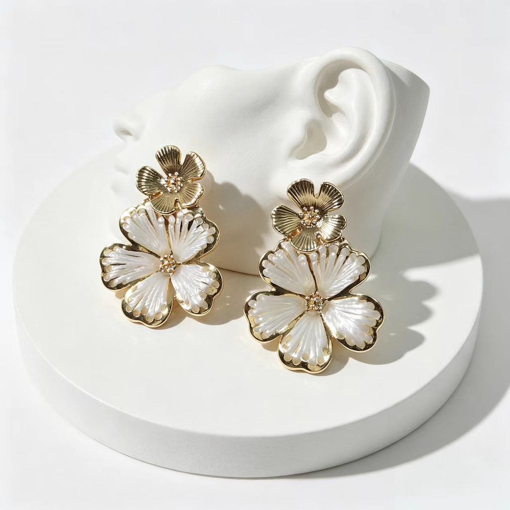 Boucles d'oreilles retro à fil tissé à la main pour femmes