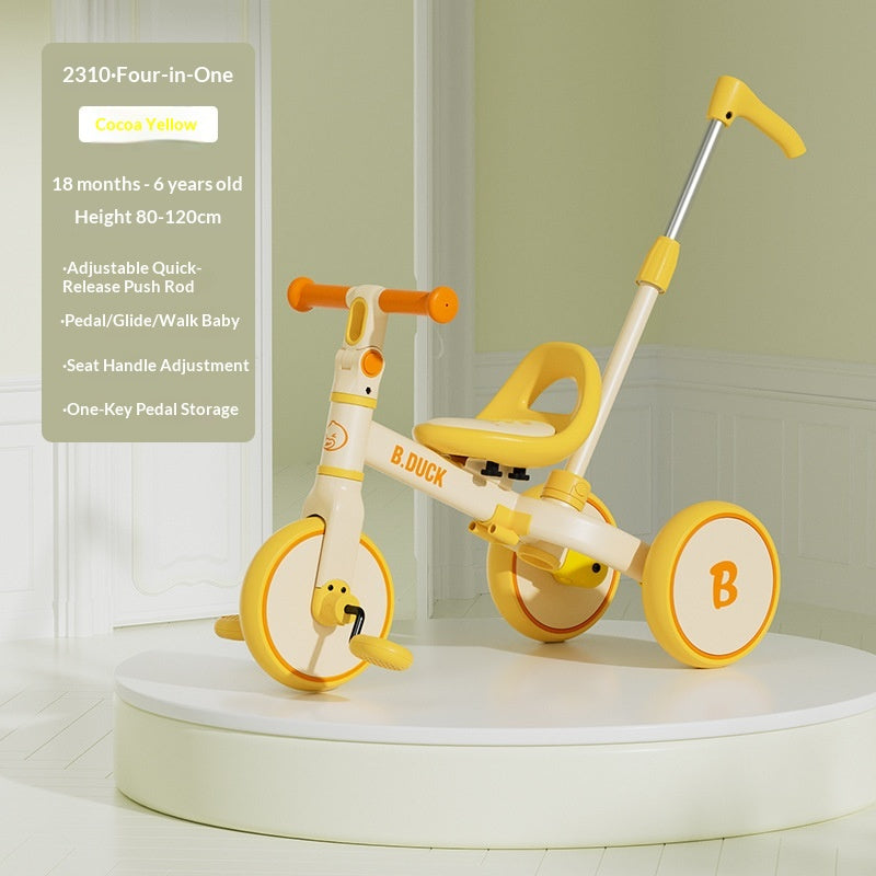 Jaune Canard Multifonctionnel Enfants Tricycle Vélo