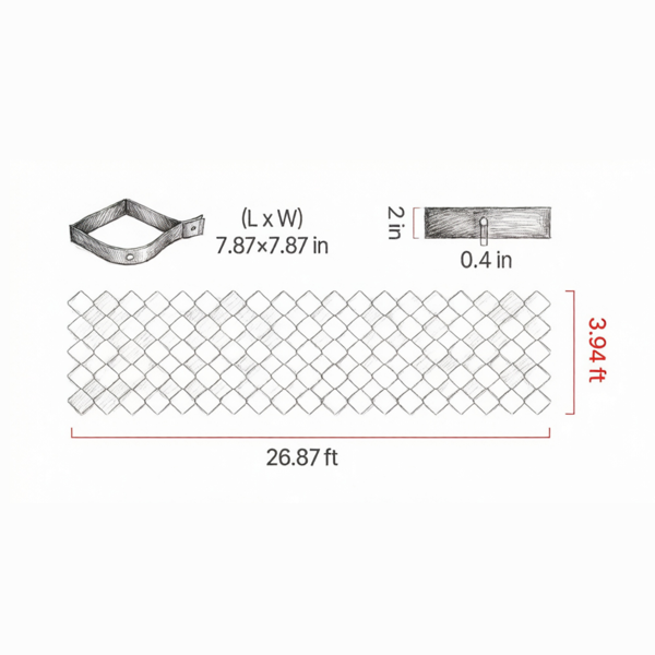 26.87 X 3.94 FT Grille de gravier