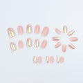Conseils pour ongles en forme d'amande ovale courte 24 pièces