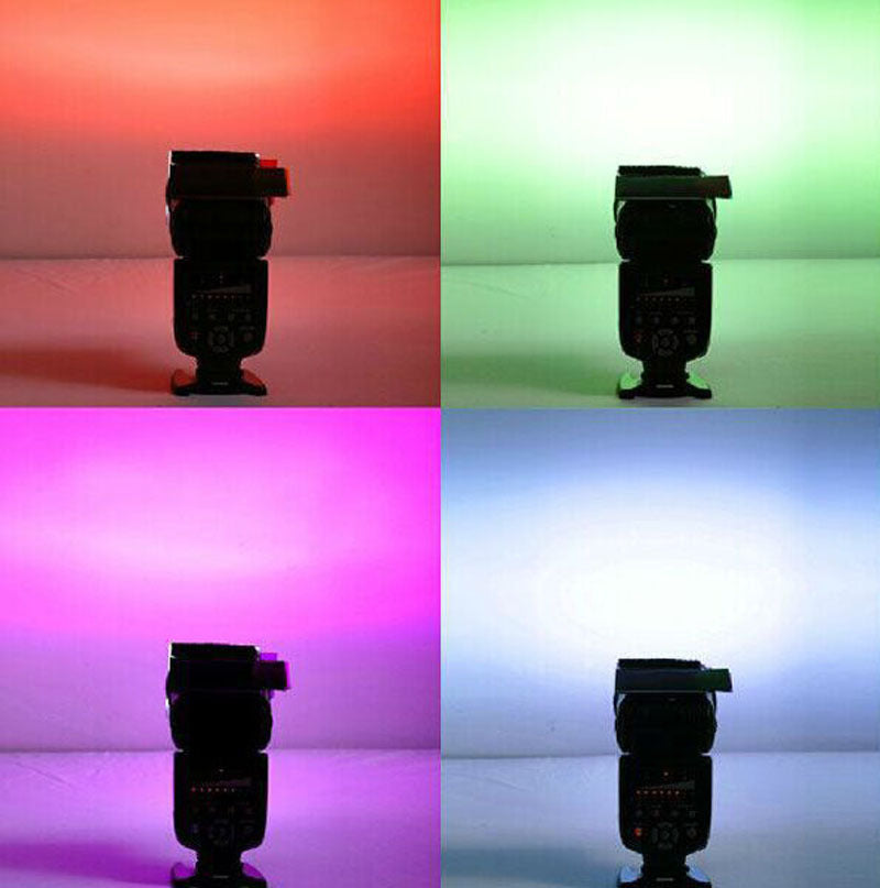 Pour yongnuo couleur Gel filtre Flash Diffuser Soft Box 12 jeux de couleurs Studio Flash caméra