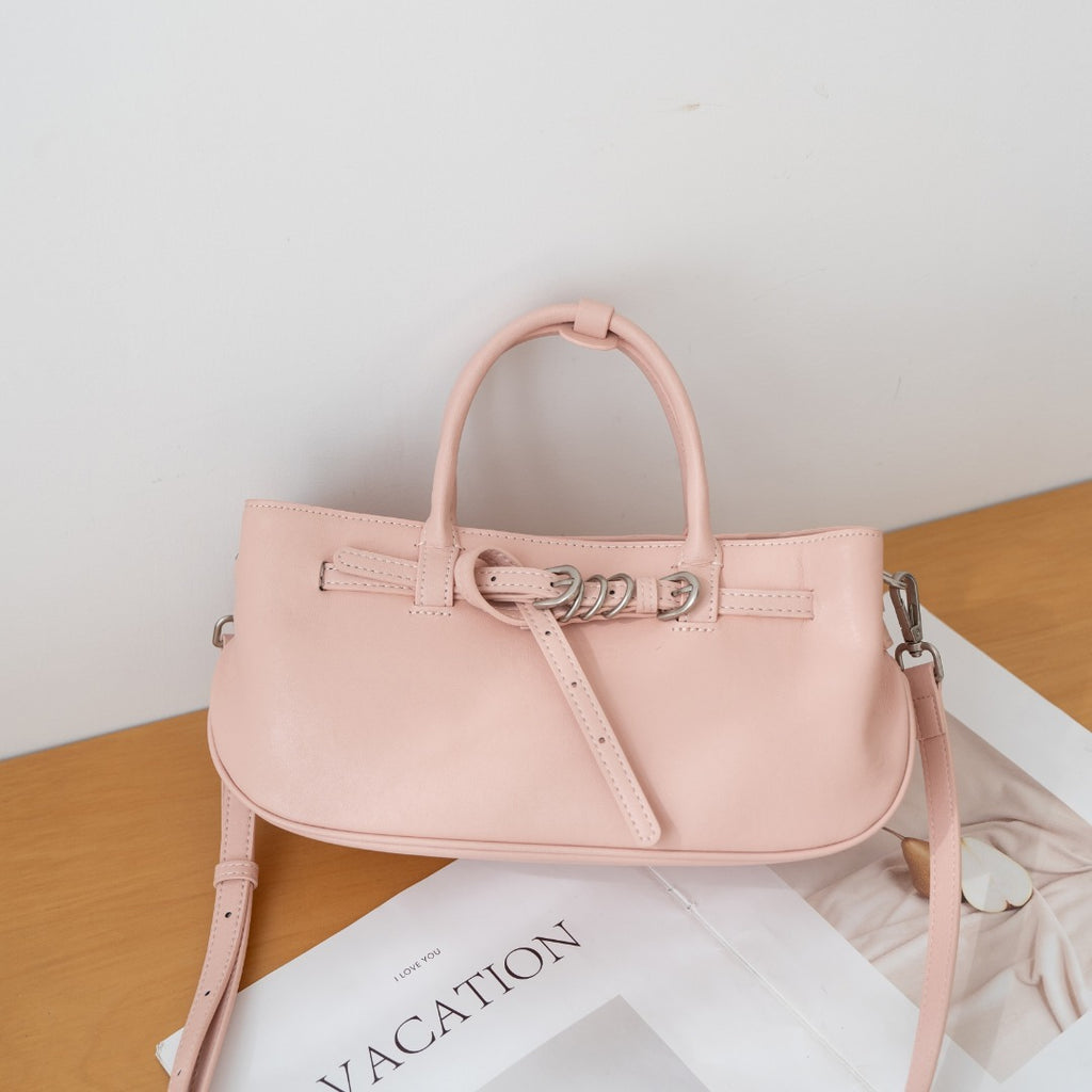Sac à main vintage en cuir tanné aux légumes pour femmes