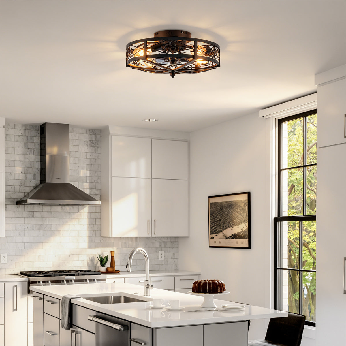 20in Ceiling Fan with Lights and Remote Control