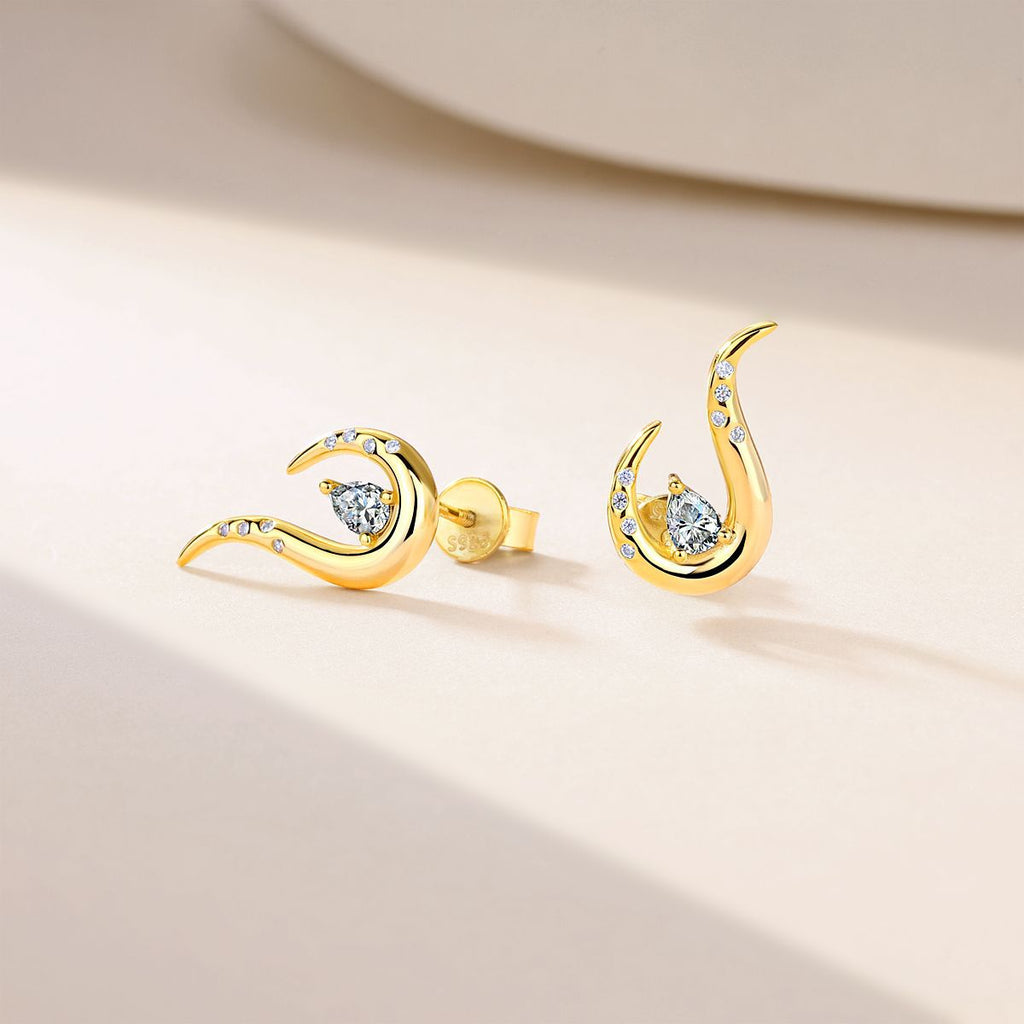 S925 Boucles d'oreilles de largage en argent sterling