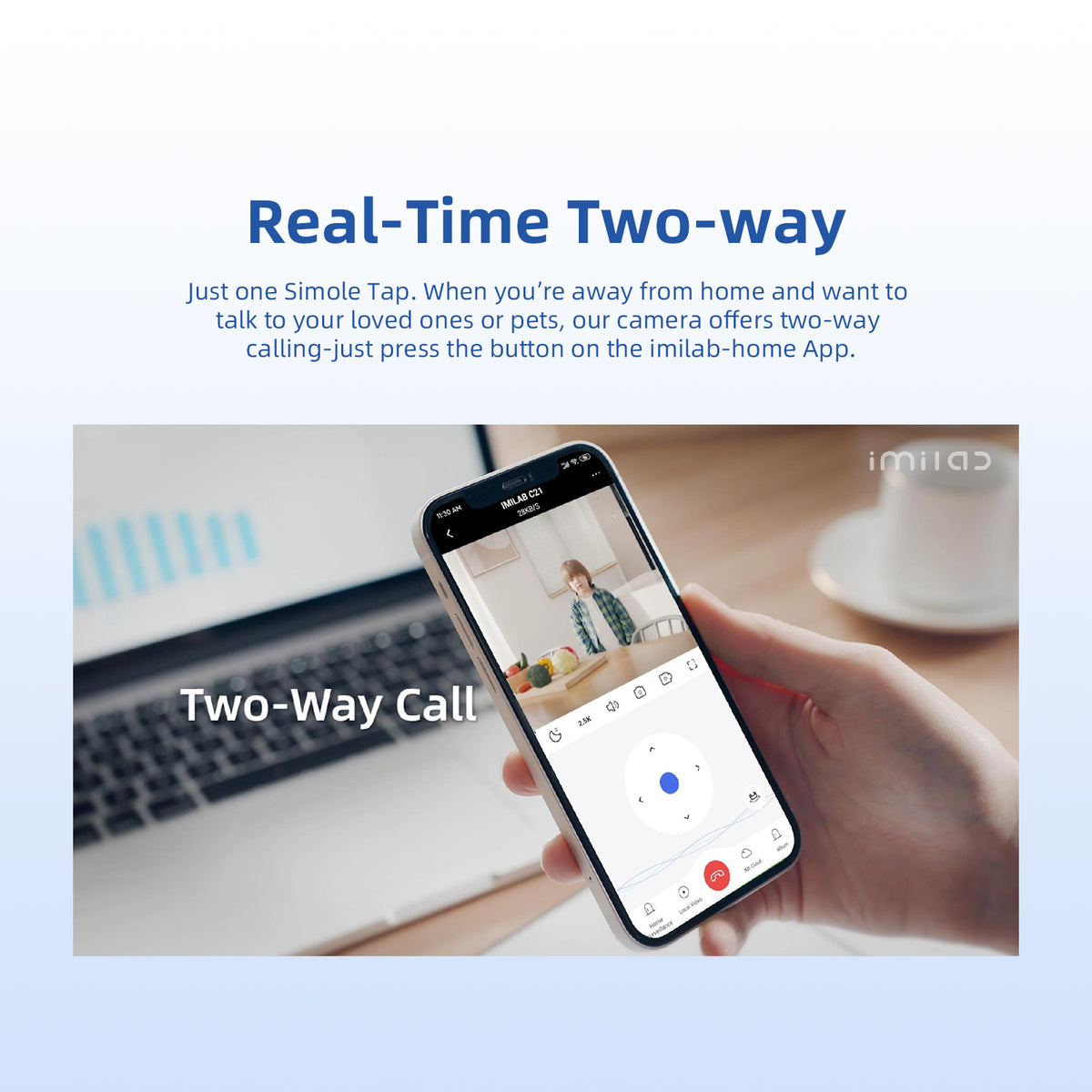 IMILAB C21 2.5K Vedio Wifi IP Smart Indoor Home Security Baby Monitor Surveillance Camera