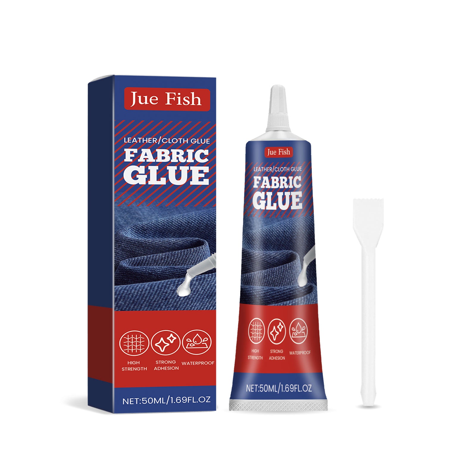 50g Bouteille de tissu Adhésive-1 Scraper1box