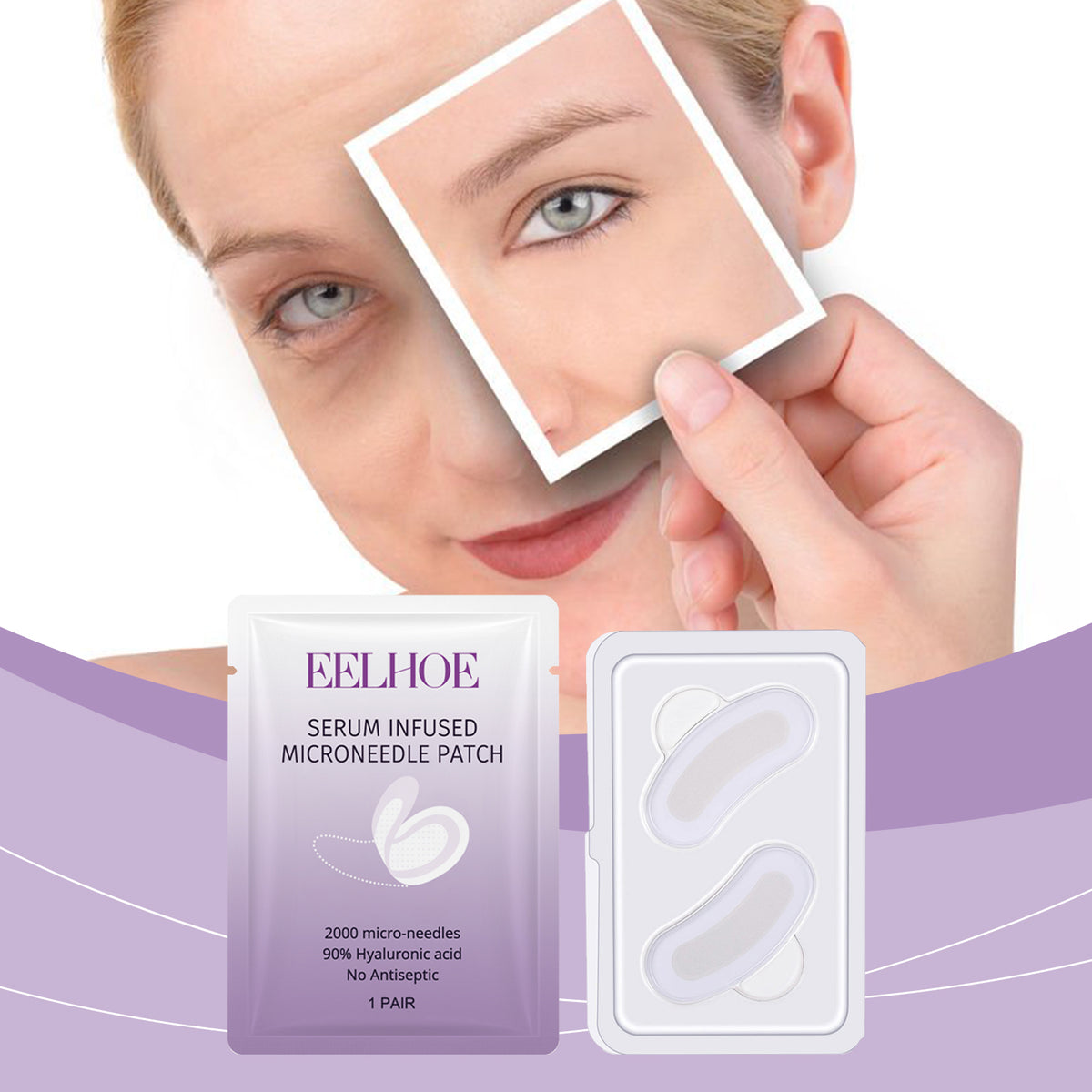 1 Pair of Microneedle Eye Mask Patches