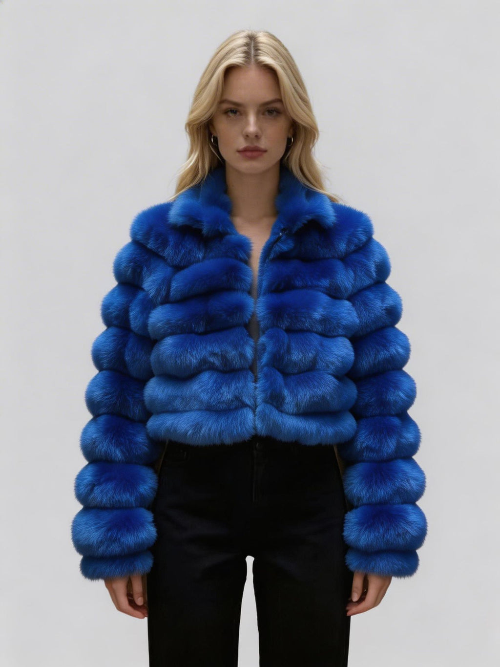 Style européen et américain Short Eco Friendly Fur Coatfashionable chaud avec cuir Lacine