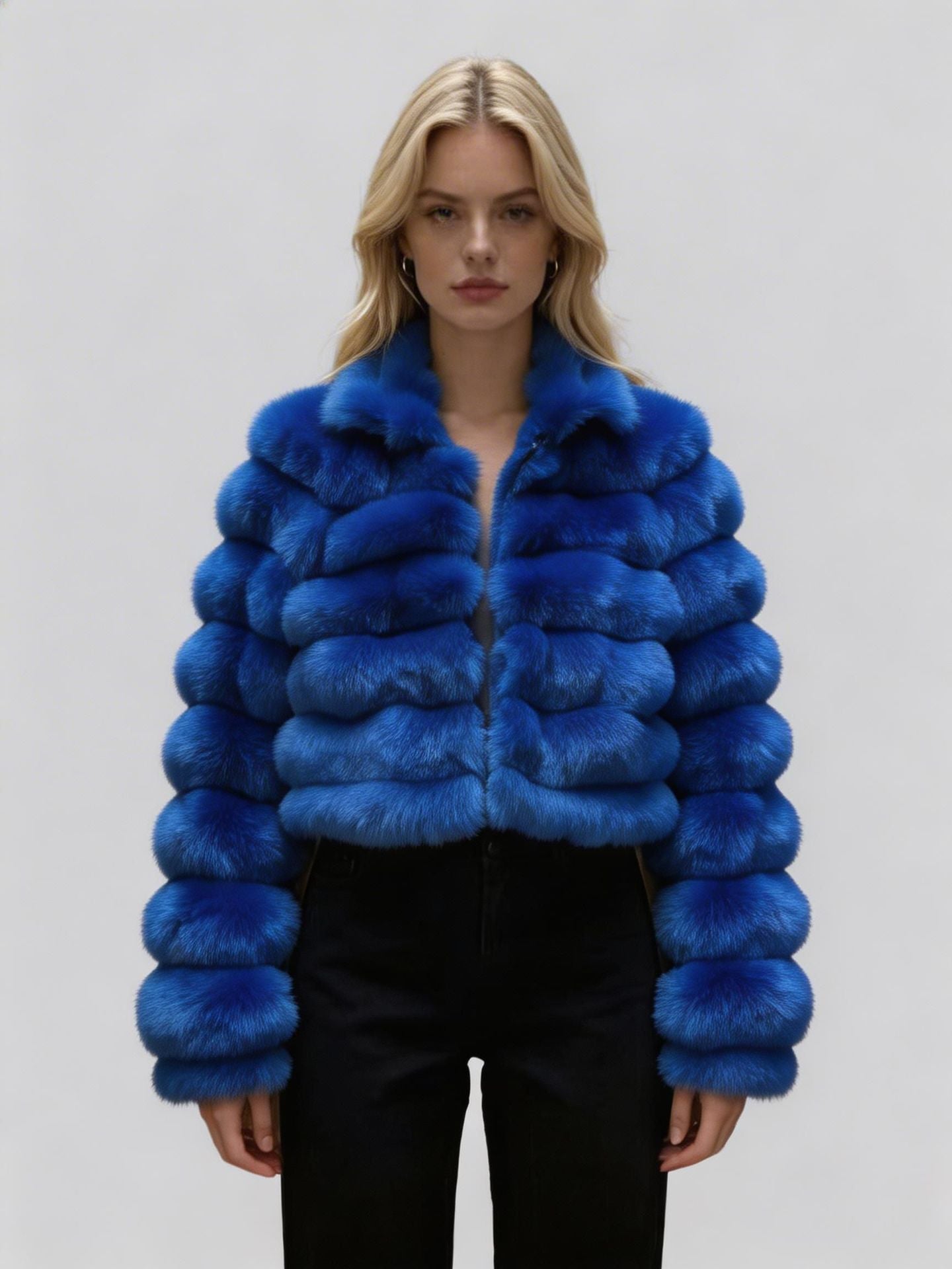 Style européen et américain Short Eco Friendly Fur Coatfashionable chaud avec cuir Lacine