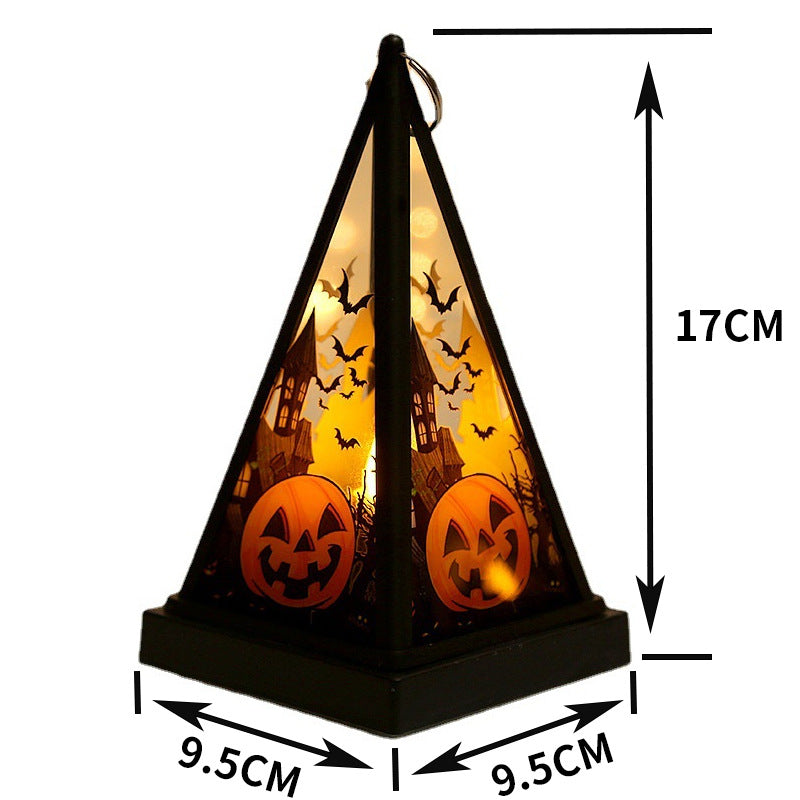 Halloween Decorations Portable Pumpkin Lantern Witch Skull Nightlight Scary Atmosphere Des