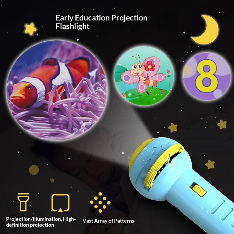 Projecteur pour enfants Lampe de poche Éducation Jouet d'apprentissage précoce avec reconnaissance de motif Glo