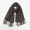Écharpe de cashmere de Plaid Tassel pour hommes et femmes