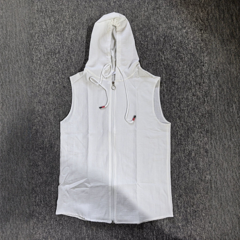 Cardigan zippé sans manches élégant pour hommes