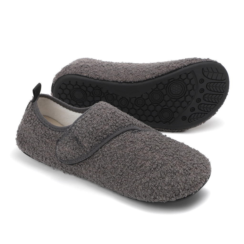 Automne Hiver Hommes et femmes Pantoufles en coton doublé de polaire