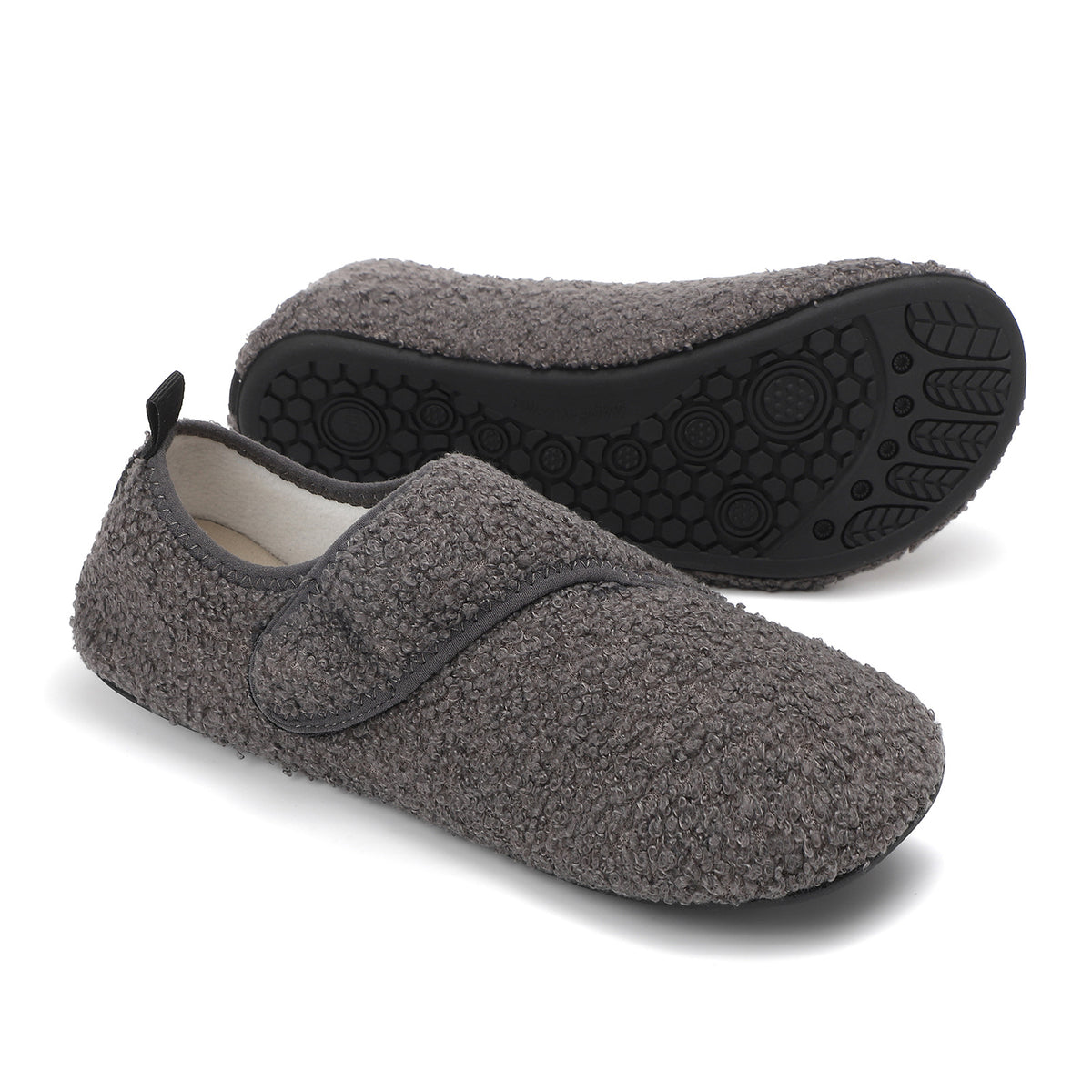 Automne Hiver Hommes et femmes Pantoufles en coton doublé de polaire