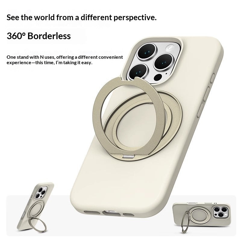Boîtier de téléphone rotatif magnétique en silicone liquide